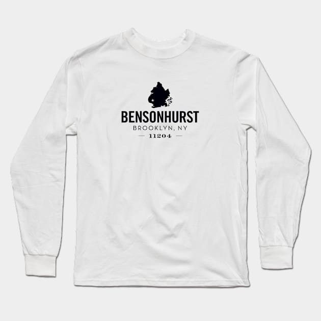 Bensonhurst (black) Long Sleeve T-Shirt by Assertive Shirts